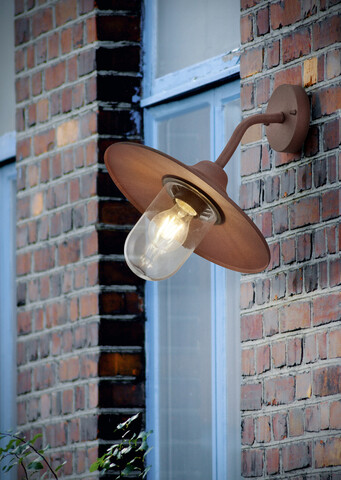 Aplica de perete pentru exterior Brenta, TRIO, 30x32 cm, 40W, 1x E27, aluminiu, ruginiu