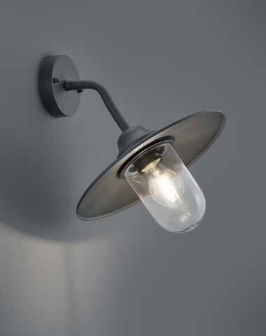 Aplica de perete pentru exterior Brenta, TRIO, 30x32 cm, 40W, 1x E27, aluminiu, antracit