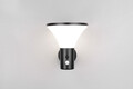 Aplica de perete pentru exterior cu senzor Gorda, RL, 17.5x19 cm, 3.5W, 1x SMD, plastic, negru mat/alb