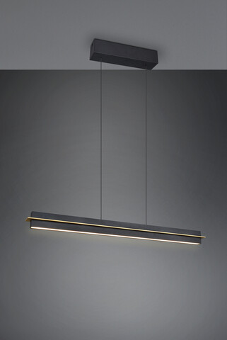 Lustra Emerson, TRIO, 95x9x150 cm, 22W, 1x SMD, metal, negru mat