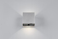 Aplica de perete patrata pentru exterior Genie, RL NOW, 10x10.5x10 cm, 1W, 2x SMD, plastic, titaniu