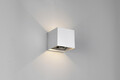 Aplica de perete patrata pentru exterior Genie, RL NOW, 10x10.5x10 cm, 1W, 2x SMD, plastic, titaniu