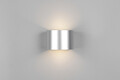 Aplica de perete rotunda pentru exterior Genie, RL NOW, 14x12x10 cm, 1W, 2x SMD, plastic, titaniu