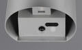 Aplica de perete rotunda pentru exterior Genie, RL NOW, 14x12x10 cm, 1W, 2x SMD, plastic, titaniu