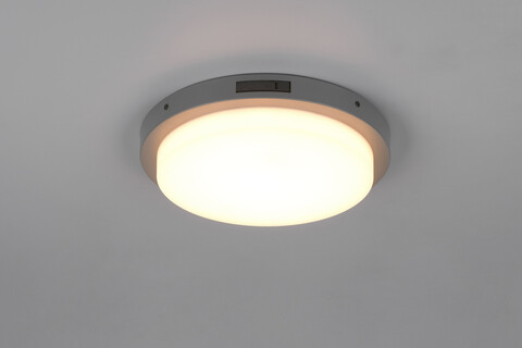 Plafoniera rotunda pentru exterior Bermejo, TRIO, 30x5.7 cm, 14W, 1x SMD, metal, antracit/alb