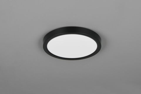 Plafoniera Draco, RL, 23x2.6 cm, 18W, 1x SMD, plastic, negru mat