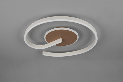 Plafoniera Calle , RL, 50x6.5 cm, 21W, 1x SMD, metal, maro/alb