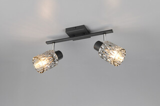 37x16x21 cm, Negru;Gri, Plafoniera