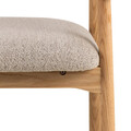 Fotoliu Addi, Actona, 70x70.5x76 cm, tesatura Boucle/lemn de stejar, bej