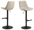 Scaun de bar Adisa, Actona, 47x52.5x95 cm, rotativ, tesatura structurata/otel, bej