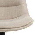 Scaun de bar Adisa, Actona, 47x52.5x95 cm, rotativ, tesatura structurata/otel, bej