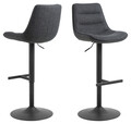 Scaun de bar Adisa, Actona, 47x52.5x95 cm, rotativ, tesatura structurata/otel, gri inchis