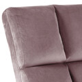 Fotoliu Alba, Actona, 62x86x90 cm, catifea/otel, roz pudrat