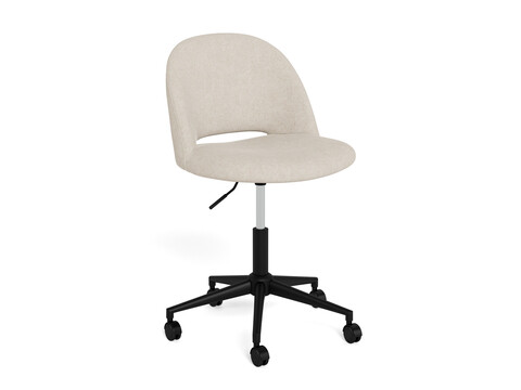 Scaun de birou Allan, Actona, 49x49.5x77 cm, rotativ, poliester/otel, bej