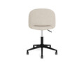 Scaun de birou Allan, Actona, 49x49.5x77 cm, rotativ, poliester/otel, bej