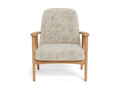 Fotoliu Auckland, Actona, 71x84x83 cm, tesatura Chenille/lemn de stejar, bej