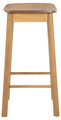 Scaun de bar Barlow, Actona, 44x39.5x76.8 cm, lemn de cauciuc, stejar mat
