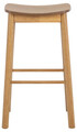 Scaun de bar Barlow, Actona, 44x39.5x76.8 cm, lemn de cauciuc, stejar mat