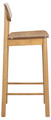 Scaun de bar Barlow, Actona, 43.5x46.5x105 cm, lemn de cauciuc, stejar mat