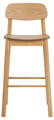 Scaun de bar Barlow, Actona, 43.5x46.5x105 cm, lemn de cauciuc, stejar mat