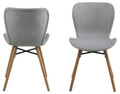 Scaun Batilda -A1, Actona, 47x53x82.5 cm, poliester/lemn de stejar, gri deschis