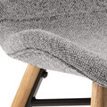 Scaun Batilda -A1, Actona, 47x53x82.5 cm, tesatura Boucle/lemn de stejar, gri