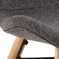 Scaun Batilda -A1, Actona, 47x53x82.5 cm, tesatura Boucle/lemn de stejar, antracit