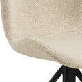 Scaun Batilda -A1, Actona, 46.5x53x81 cm, rotativ, tesatura Boucle/otel, crem