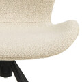 Scaun Batilda -A1, Actona, 46.5x53x81 cm, rotativ, tesatura Boucle/otel, crem