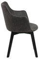 Scaun Bella, Actona, 62x59x80 cm, poliester/lemn de stejar, antracit