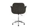 Scaun de birou Beth, Actona, 58x57.5x88 cm, rotativ, poliester/otel, gri inchis