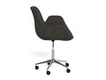 Scaun de birou Beth, Actona, 58x57.5x88 cm, rotativ, poliester/otel, gri inchis