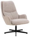 Fotoliu Bosley, Actona, 72x84x93 cm, rotativ, tesatura Boucle/otel, bej
