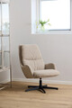 Fotoliu Bosley, Actona, 72x84x93 cm, rotativ, tesatura Boucle/otel, bej