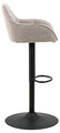 Scaun de bar Brooke, Actona, 52x52x109 cm, rotativ, tesatura Boucle/otel, bej