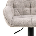 Scaun de bar Brooke, Actona, 52x52x109 cm, rotativ, tesatura Boucle/otel, bej