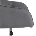 Scaun de birou Brooke, Actona, 59x58.5x88.5 cm, rotativ, catifea/otel, gri inchis
