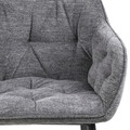 Scaun Brooke, Actona, 58x55x83 cm, tesatura Chenille/otel, antracit