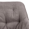 Scaun Brooke, Actona, 58x55x83 cm, tesatura structurata/otel, gri maro deschis