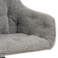 Scaun Brooke, Actona, 57x54.5x82 cm, rotativ, tesatura Boucle/otel, gri