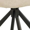 Scaun Carlton, Actona, 52x56x83.5 cm, rotativ, poliester/otel, bej