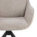 Scaun Carrie, Actona, 58.5x64x87.5 cm, rotativ, tesatura structurata/otel, bej nisip