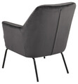 Fotoliu Chisa, Actona, 74x73x83 cm, catifea/otel, gri inchis