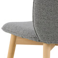 Scaun Cindy, Actona, 49x56x89 cm, tesatura Boucle/lemn de stejar, gri