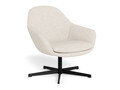 Fotoliu Claremore, Actona, 74x72x81 cm, rotativ, tesatura Boucle/otel, crem