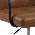 Scaun de birou Cosmo, Actona, 56x59x88.5 cm, rotativ, piele ecologica/otel, brandy