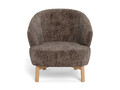 Fotoliu Darlene, Actona, 77.5x78x78 cm, tesatura Chenille/lemn de cauciuc, maro pudrat