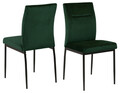 Scaun Demi, Actona, 45x55x90.5 cm, catifea/otel, verde inchis
