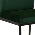 Scaun Demi, Actona, 45x55x90.5 cm, catifea/otel, verde inchis