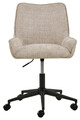 Scaun de birou Eddie, Actona, 57x59.5x90.5 cm, rotativ, tesatura Chenille/otel, bej